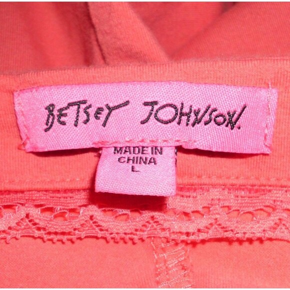 Betsey Johnson Dress Women's Pink Coral A Line Cap Sleeve V Neck Size Large - Picture 6 of 6